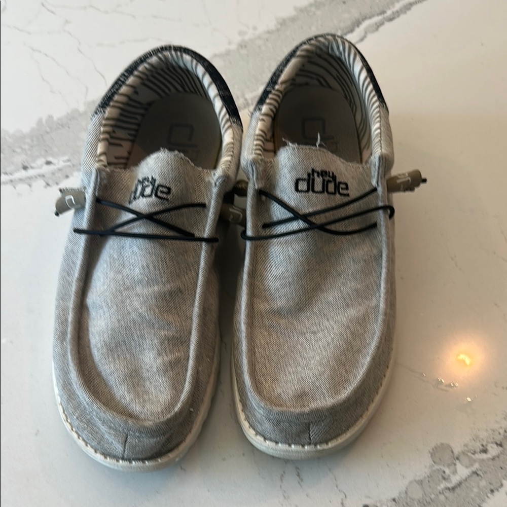 Hey Dude Gray/Black Shoes Casual Comfort